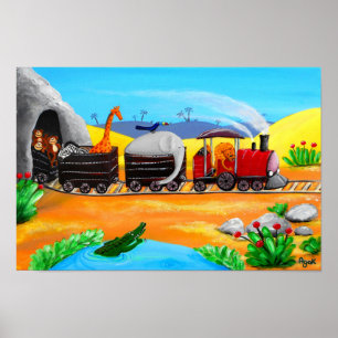 Póster Amazing Journey   Jungle Animals Nursery