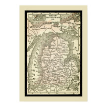 Amazing Mapa de Antigüedades de Michigan