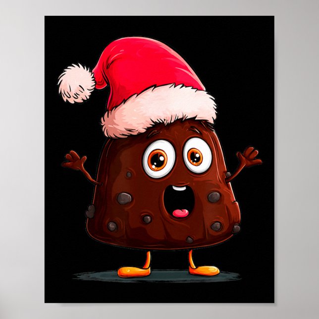 Póster Amazing Pudding Look With Christmas Hat  (Frente)