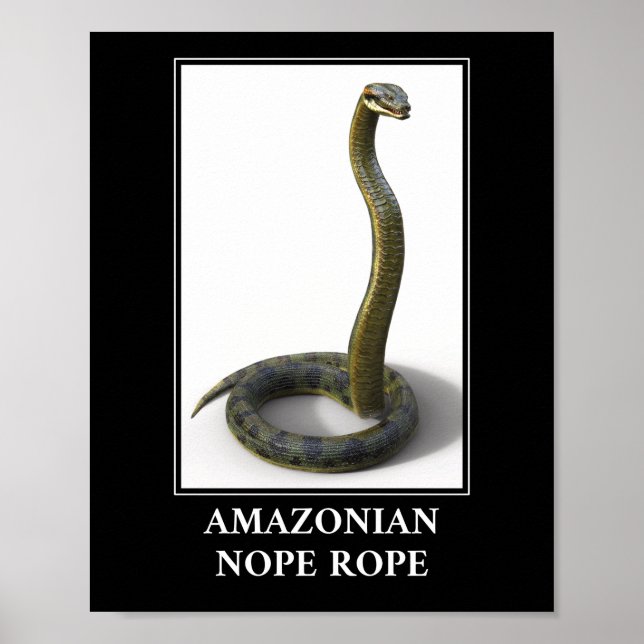 Póster Amazonia Nope Rope - Peligro de serpiente Anaconda (Frente)