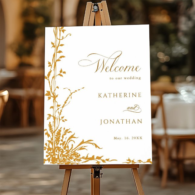 Póster Amber Botanical Garden Wedding Welcome  (Subido por el creador)