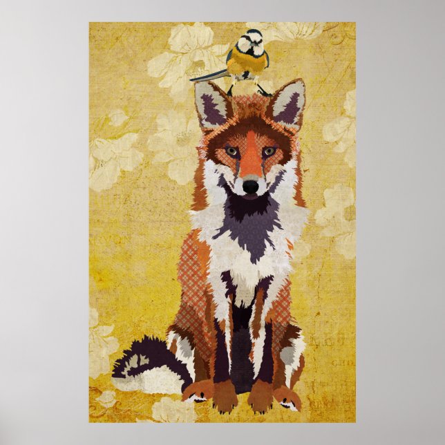 Póster Amber Fox y Little Bird Art Poster (Frente)