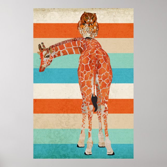 Póster Amber Giraffe y Owl Art Poster (Frente)