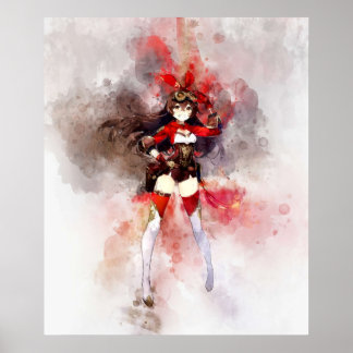 Póster Amber - Impacto de Genshin