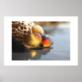 Póster Amber Sea glass