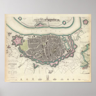 Póster Amberes Antwerpen Anvers