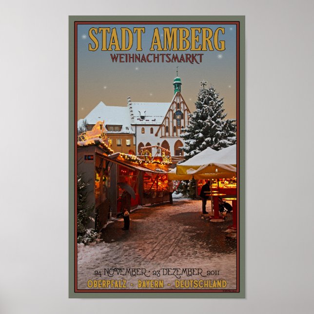 Póster Amberg Weihnachtsmarkt (Frente)