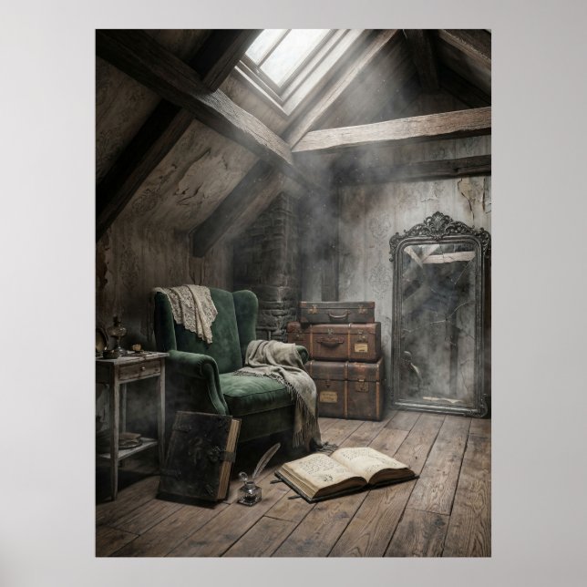 Póster Ambiente de Santuario del Ático Abandonado (Frente)