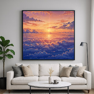 Póster Ambiente luminoso - Vibrante Estilo Art Ilustracio