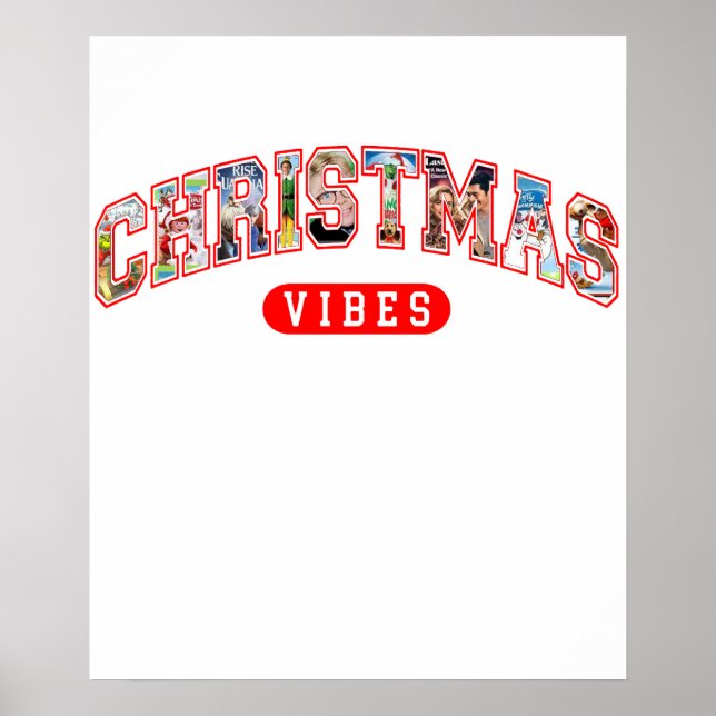 Póster ambiente navideño festivo (Frente)