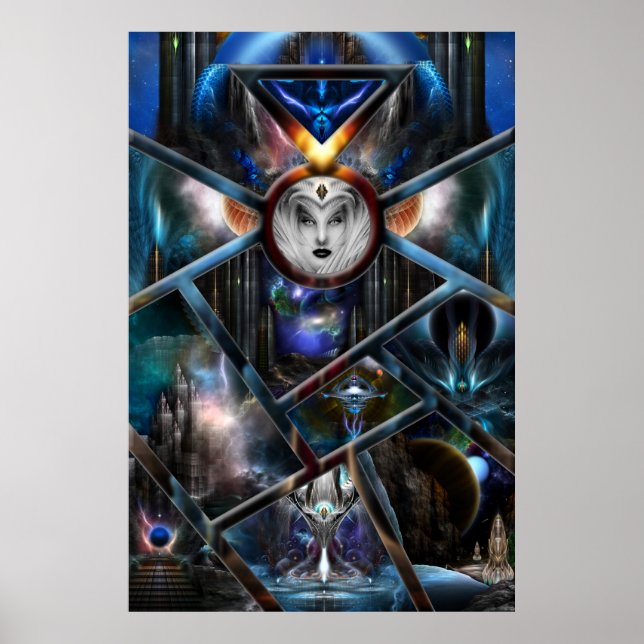 Póster Ámbito De Las Fantasias Fractales Poster De Archiv (Frente)