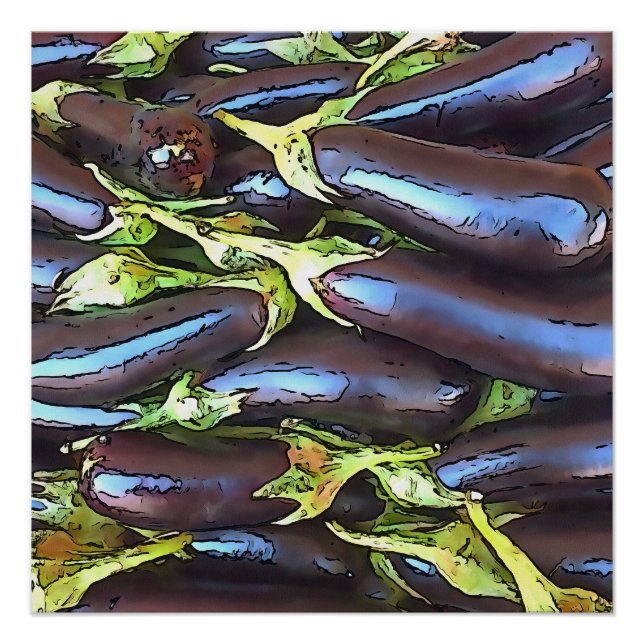 Póster Ámbitos artificiales Arte de contorno negro (Anverso)