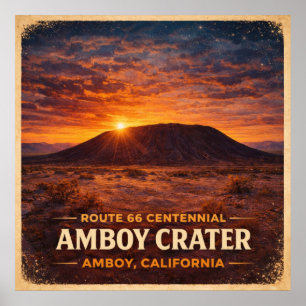 Póster Amboy Crater California Centenario