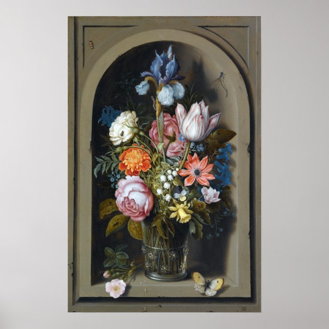 Póster Ambrosius Bosschaert el anciano una vida fija (Frente)
