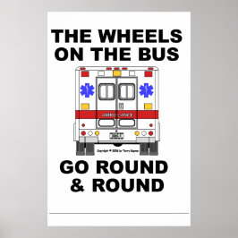 Póster Ambulancia de EMS - Las ruedas pasan, Poster
