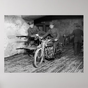 Póster Ambulancia de motocicleta WW1