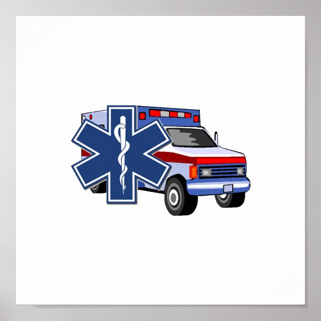 Póster Ambulancia EMS (Frente)