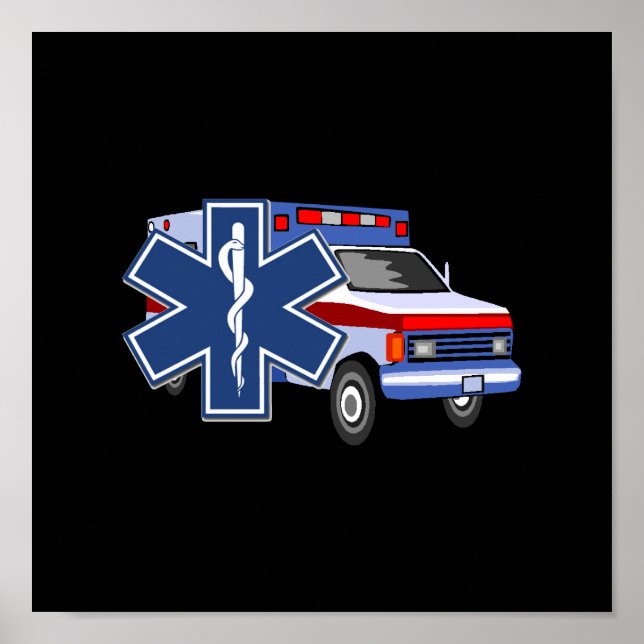 Póster Ambulancia EMS (Frente)