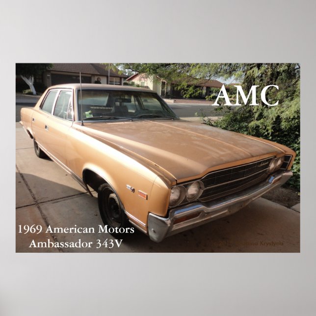 Póster AMC American Motors Ambassador 1969 (Frente)