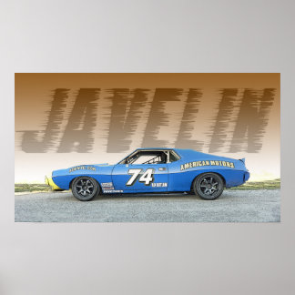 Póster AMC Javelin Road Race Car
