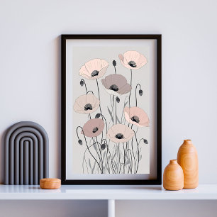 Póster Amebejas de Amapolas del Prado XXII – Ilustración