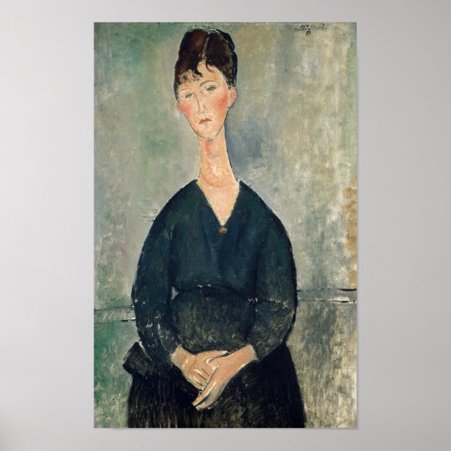 Póster Amedeo Modigliani - Cantante de café (Frente)