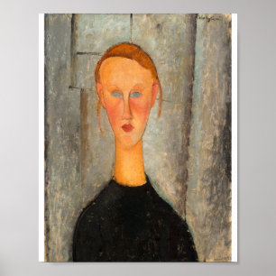 Póster Amedeo Modigliani - Chica Con Ojos Azules