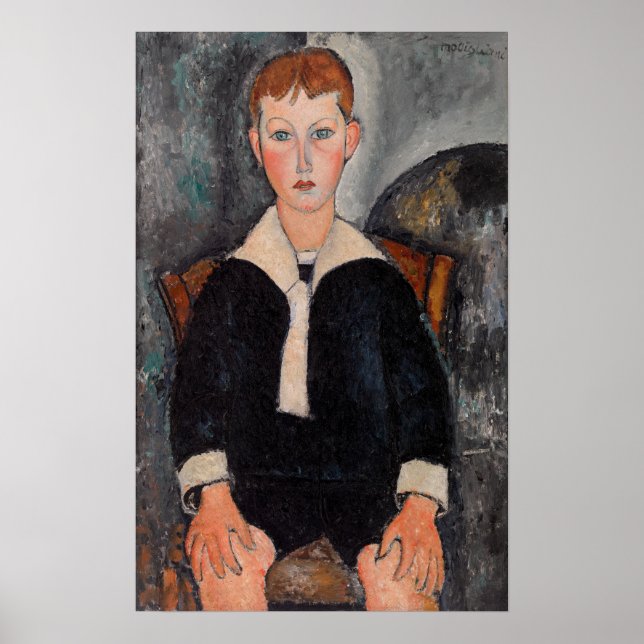 Póster Amedeo Modigliani - Chico en traje de marinero (Frente)