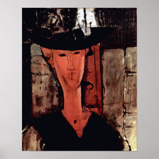 Póster Amedeo Modigliani - Dama Con Gorra