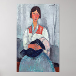 Póster Amedeo Modigliani - Gitana con bebé