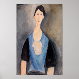 Póster Amedeo Modigliani - Joven mujer en azul