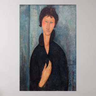 Póster Amedeo Modigliani - Mujer con ojos azules