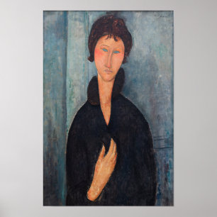 Póster Amedeo Modigliani - Mujer con ojos azules