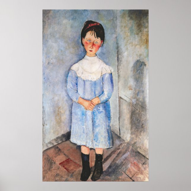 Póster Amedeo Modigliani - Niña pequeña de azul (Frente)