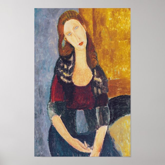 Póster Amedeo Modigliani - Retrato Jeanne Hebuterne #2 (Frente)