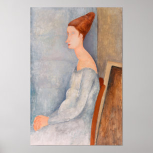 Póster Amedeo Modigliani - Retrato Jeanne Hebuterne #3