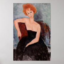 Amedeo Modigliani - Vestido nocturno Chica pelirro
