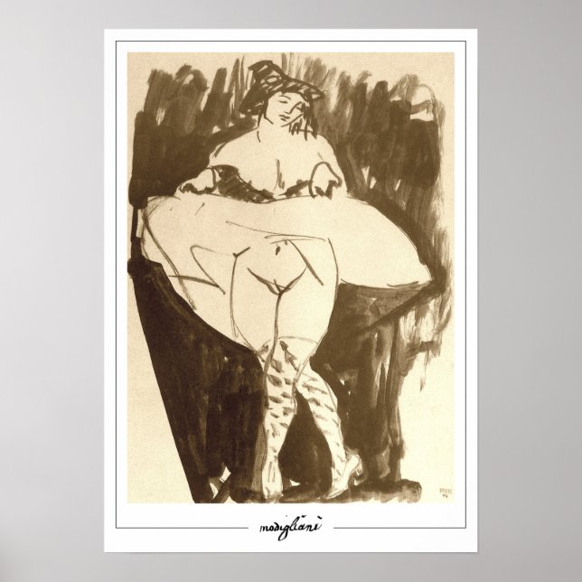 Póster Amedeo Modigliani Zedign Art Poster #168 (Frente)