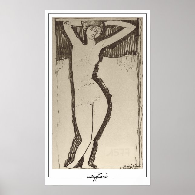 Póster Amedeo Modigliani Zedign Art Poster #344 (Frente)