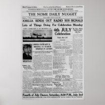 Amelia Earhart envía SOS por radio el 3 de julio d