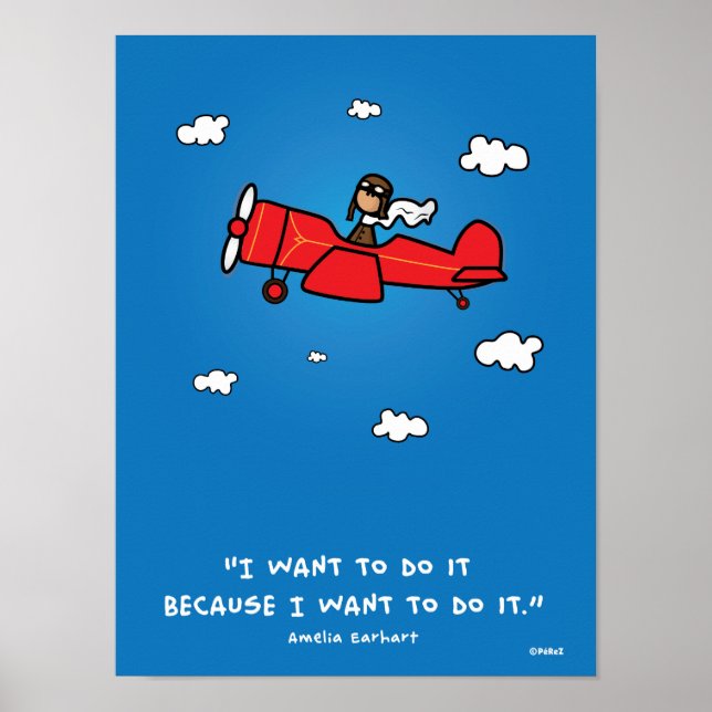 Póster Amelia Earhart poster 18x24 (y la misma proporción (Frente)