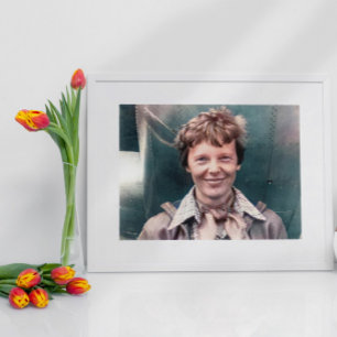 Póster Amelia Earhart Su Lockheed Modelo 10-E Electra