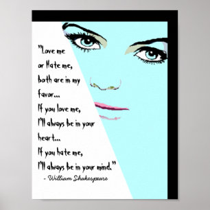 Póster Ámeme u odíeme poster William Shakespeare