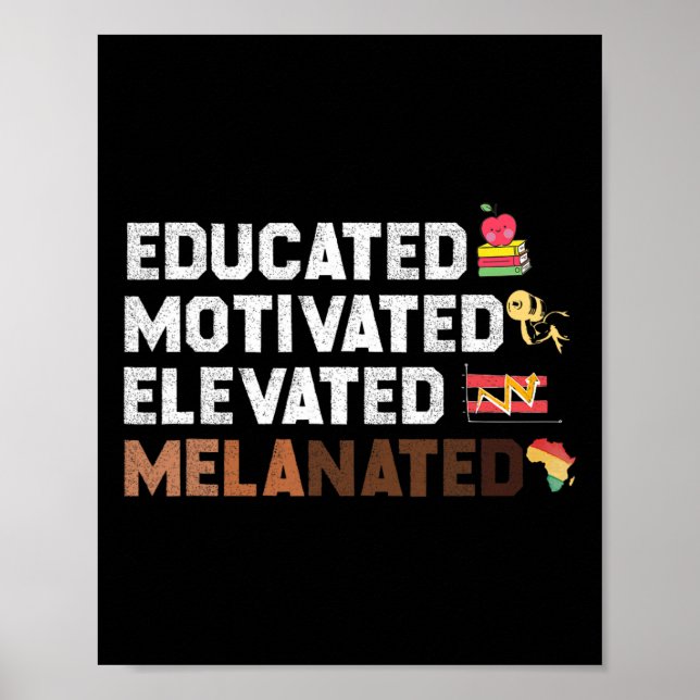 Póster Amer africano educado y motivado (Frente)