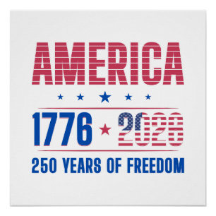 Póster AMÉRICA 1776 2026 250 años de libertad