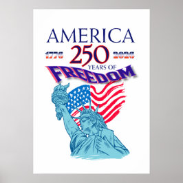 PÓSTER AMÉRICA 250 AÑOS DE LIBERTAD