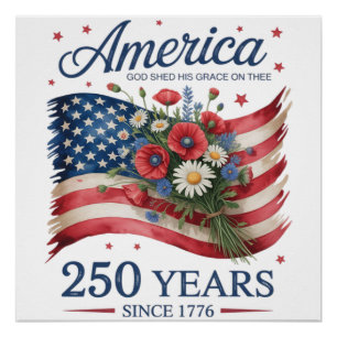 Póster América 250 Años de Libertad 1776 2026