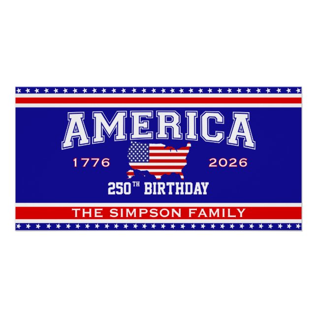 Póster América 250 Cumpleaños 1776-2026 (Anverso)