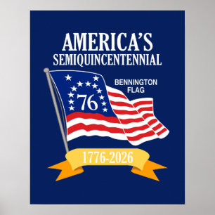 Póster América 250 Semiquincentenario 1776-2026 Estados U