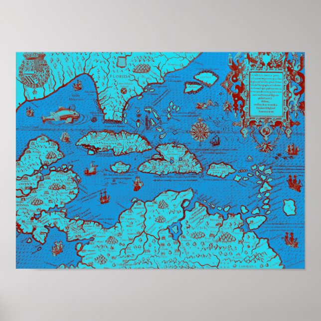 Póster América Central ('América Occidentalis') (Frente)